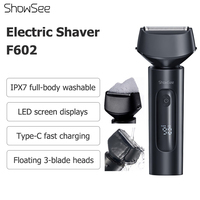 Xiaomi ShowSee Electric Shaver for Men F602 USB Rechargable Shaver Beard Trimmer Razor Shaving Machine for Men IPX7 Waterproof