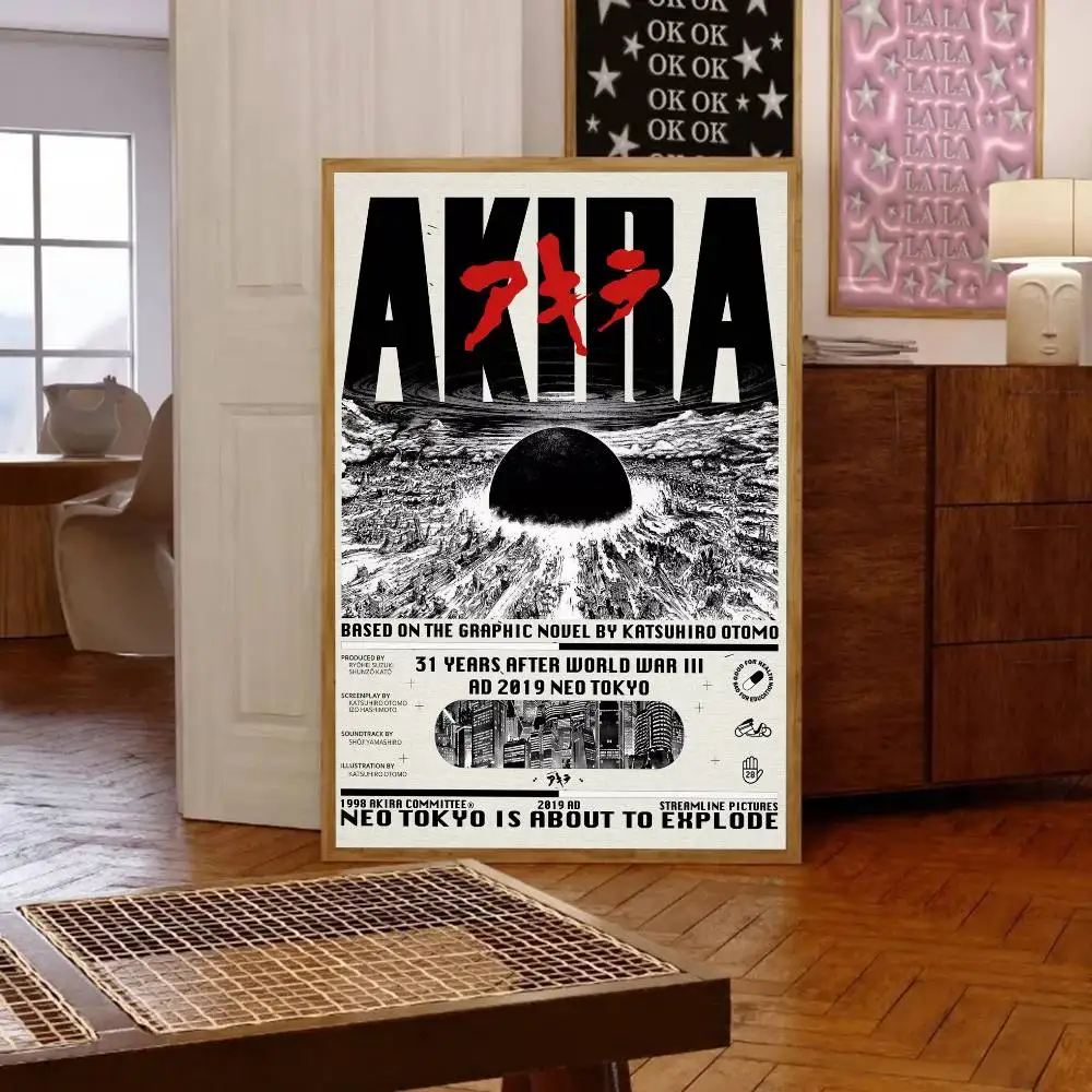 1 قطعة أكيرا 1988 الفيلم المشارك طباعة لغرفة النوم غرفة المعيشة ديكور المنزل اللوحة جدار الفن HD صورة جدارية