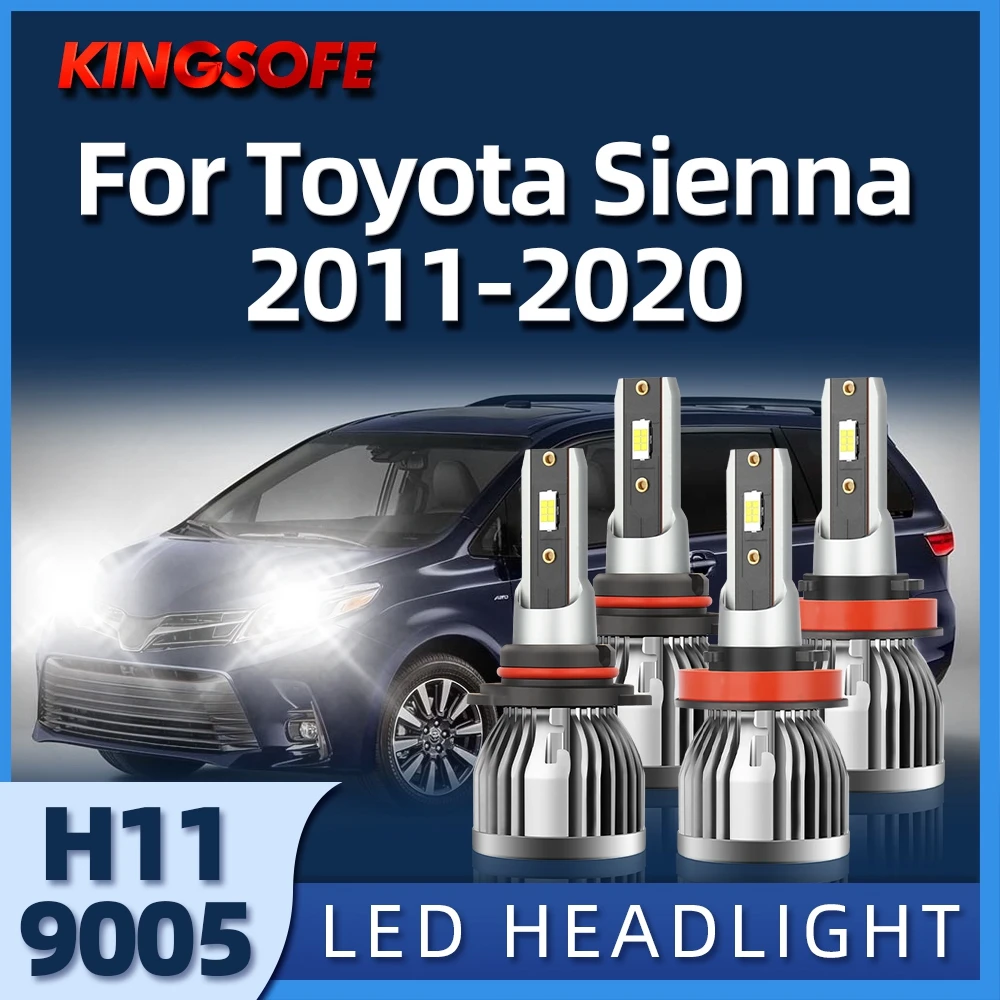 

KINGSOFE 2/4Pcs 26000LM 9005 H11 Led Headlight CSP Car Bulbs For Toyota Sienna 2011 2012 2013 2014 2015 2016 2017 2018 2019 2020