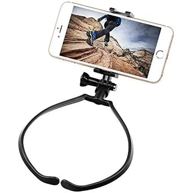 Hands Free Wearable Neck Phone Stand Universal Hanging Tripod for IPhone 15 Pro Max Samsung GoPro Go Pro Selfie Stick Monopod