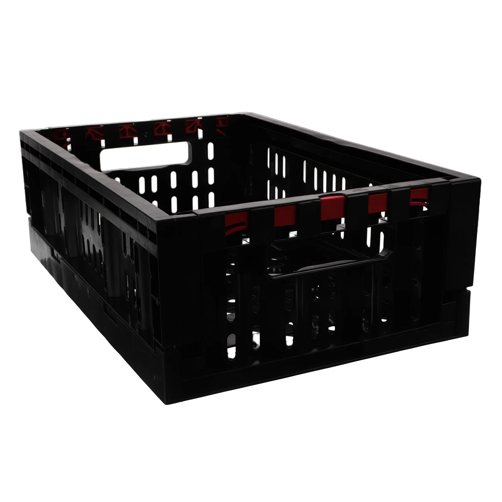 

Storage Folding Box Crates for Vegetable Fruit Collapsible Plastic Black Baskets Foldable Shopping