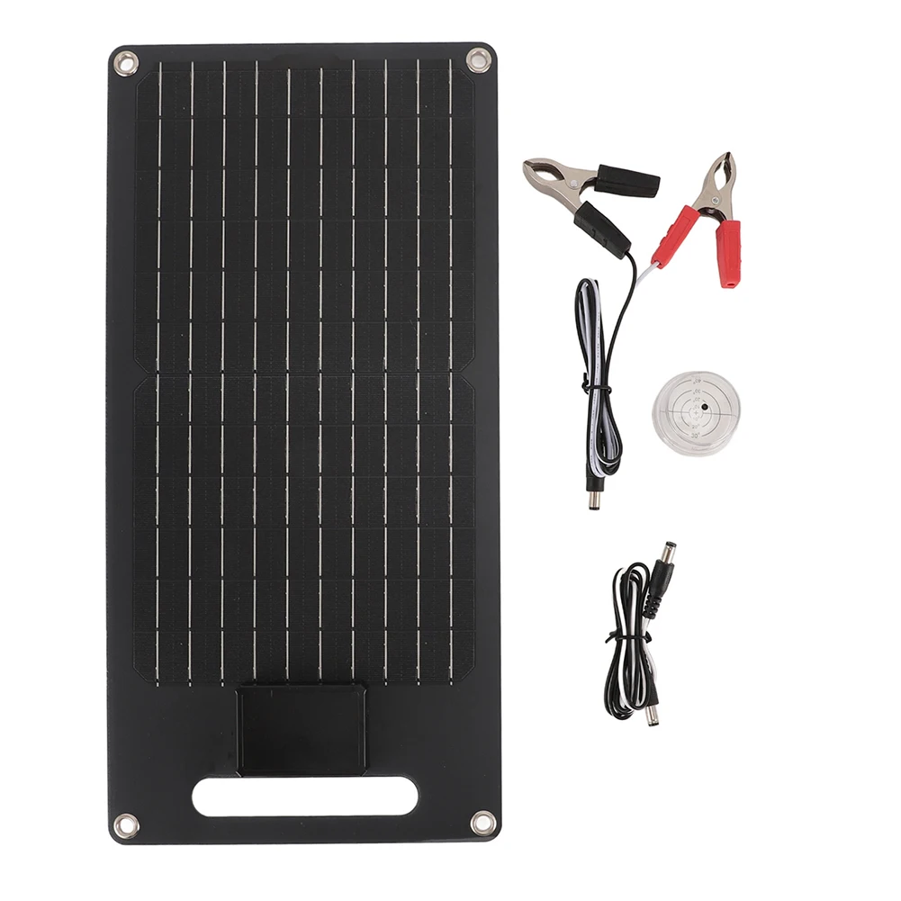 40W Portable Monocrystalline Solar Panel With Handle IP65 Waterproof For RV Home Greenhouse Outdoor For Battery Charging System