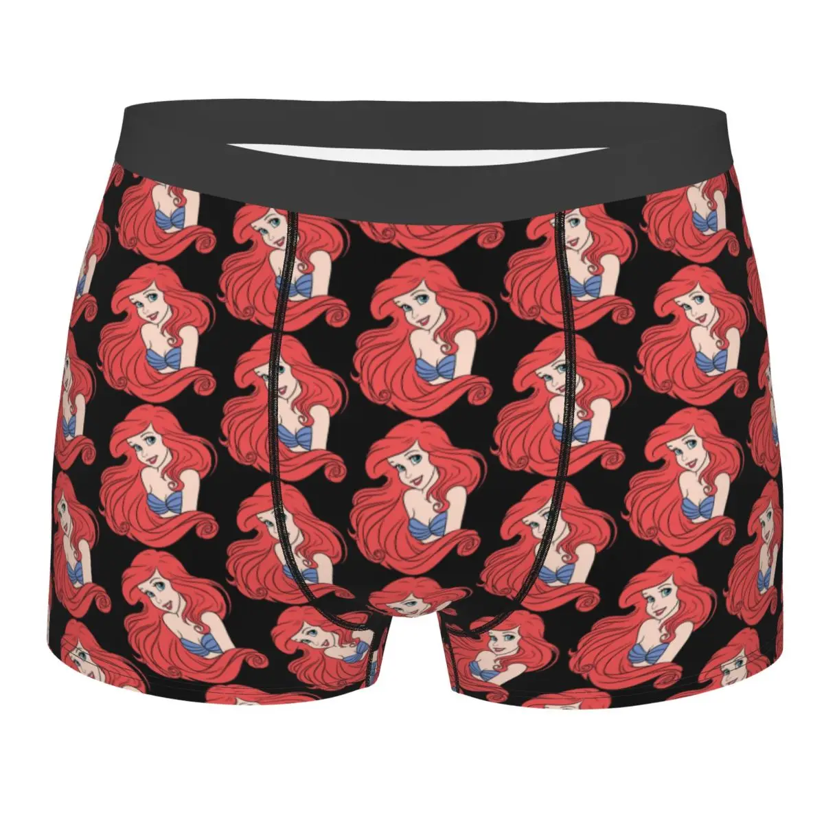 

Custom The Little Mermaid Cartoon Underwear Men Printed Boxer Briefs Shorts Panties Soft Underpants