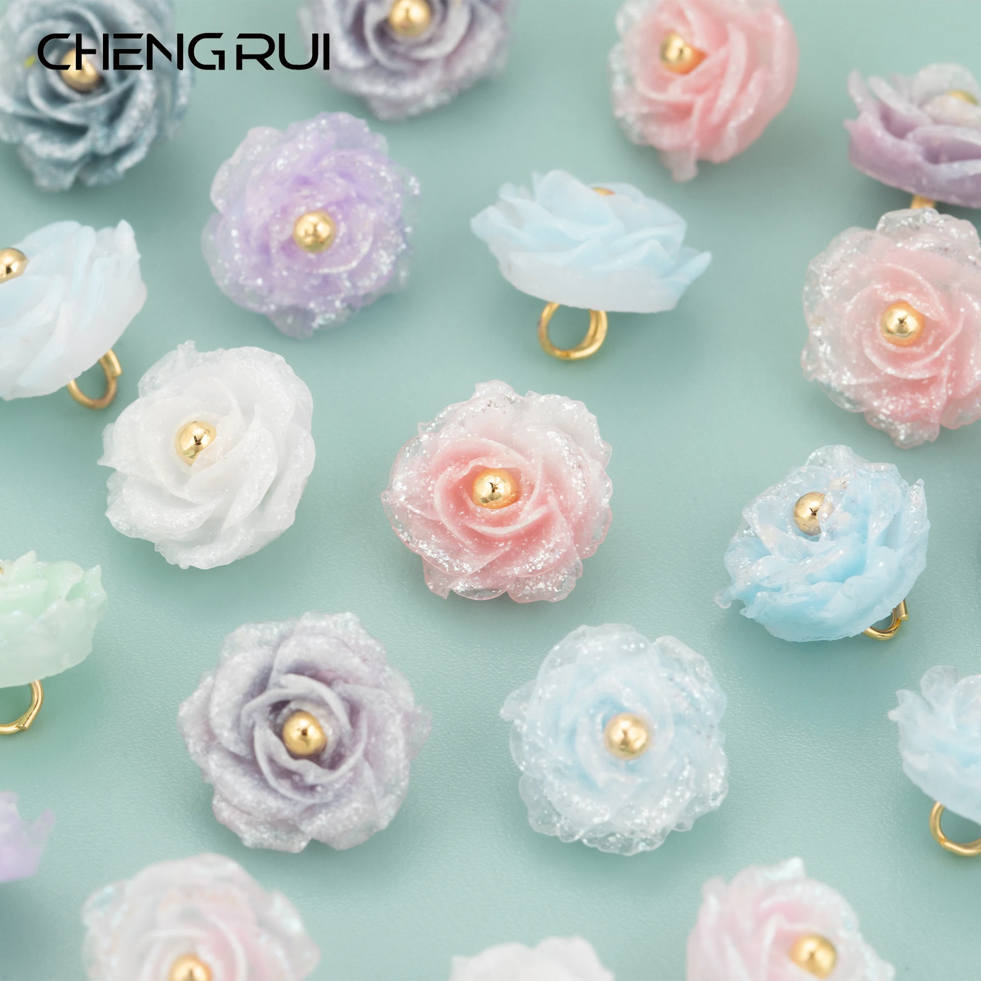 

CHENGRUI MH98,20pcs/lot,resin flower charms,earring accessories,charms,hand made,jewelry findings,decoration,diy making