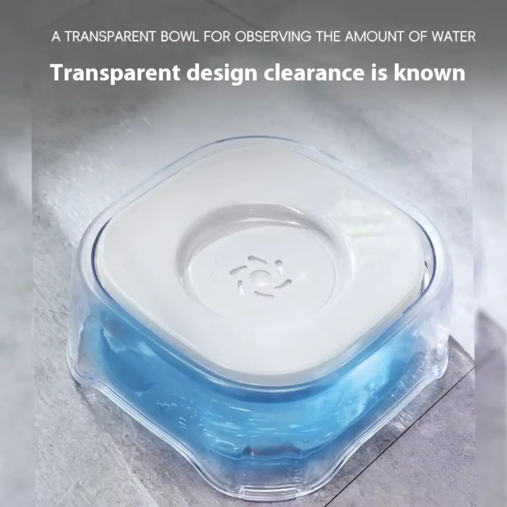 Large Capacity 2000ml Pet Floating Bowl Floating Filter Transparent Design Pet Water Feeder Non-Wetting Mouth Anti-Spill view 3