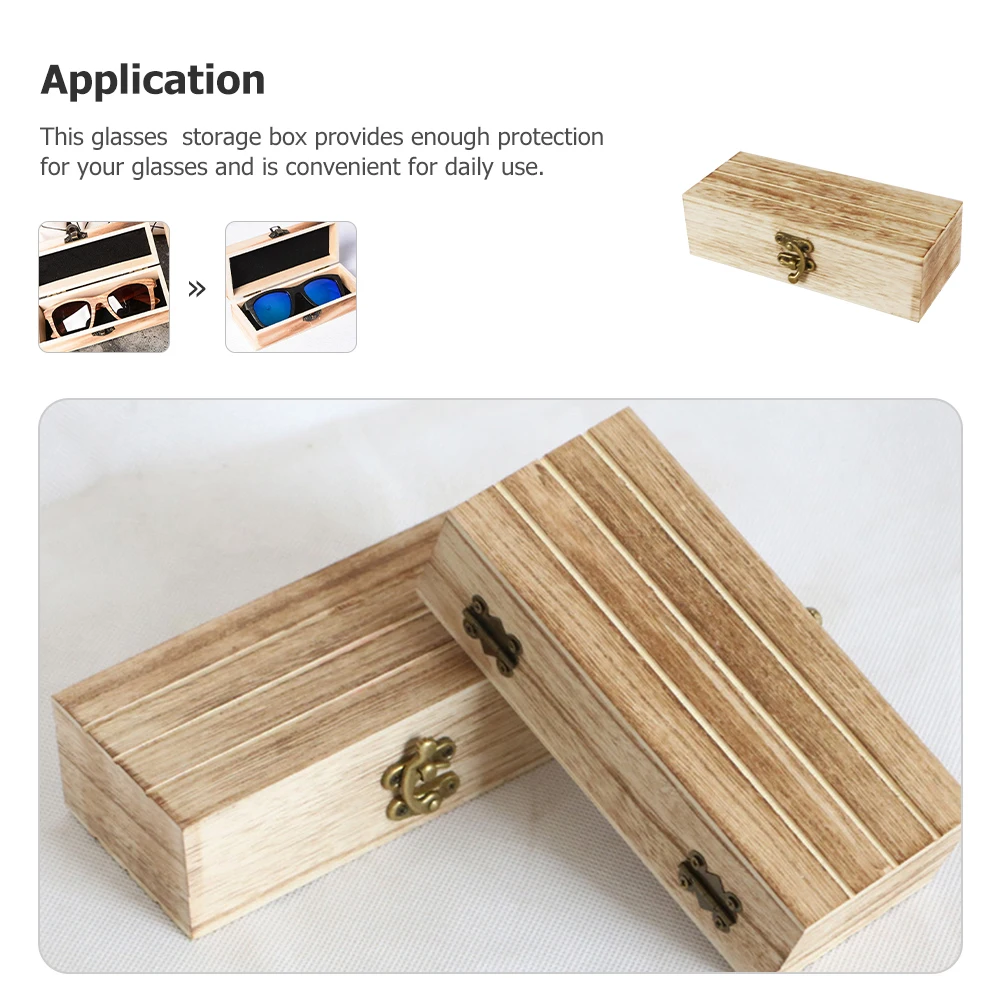 

Stylish Wooden Metal Glasses Case H crafted Bamboo Box for Sunglasses Eyewear Storage Travel Protector Durable Container