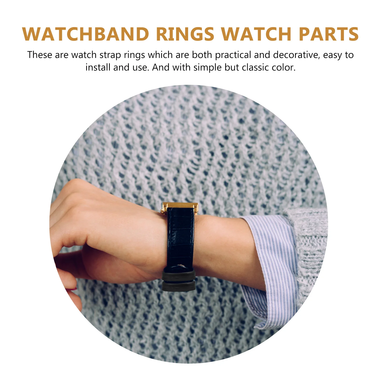 

20 Pcs Band Replacement Watch Strap Watchband Keeper Ring Detachable Rings