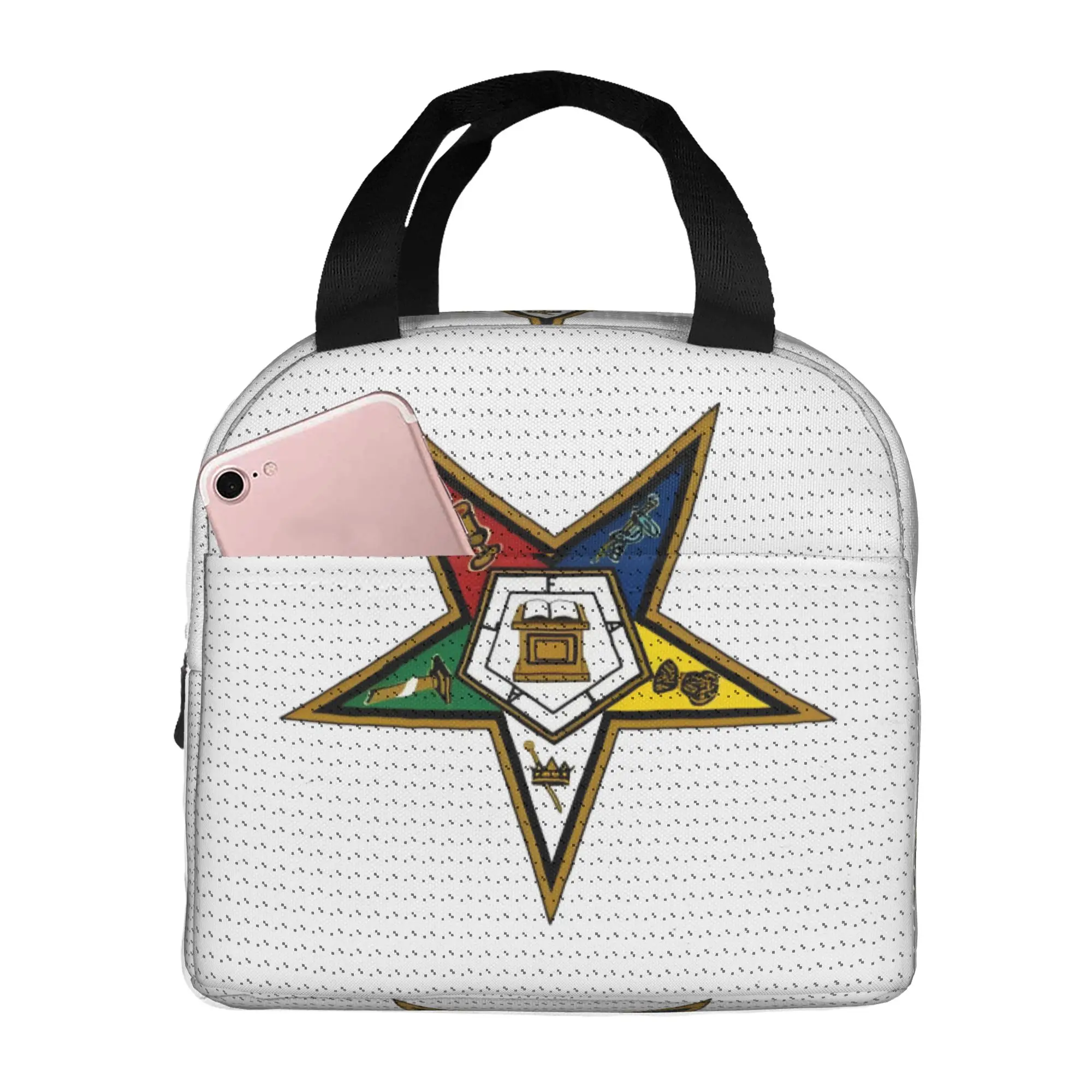 Oes Order of the Eastern Stars Insulated Lunch Bag for Women Resuable  Thermal Cooler Bento Box School