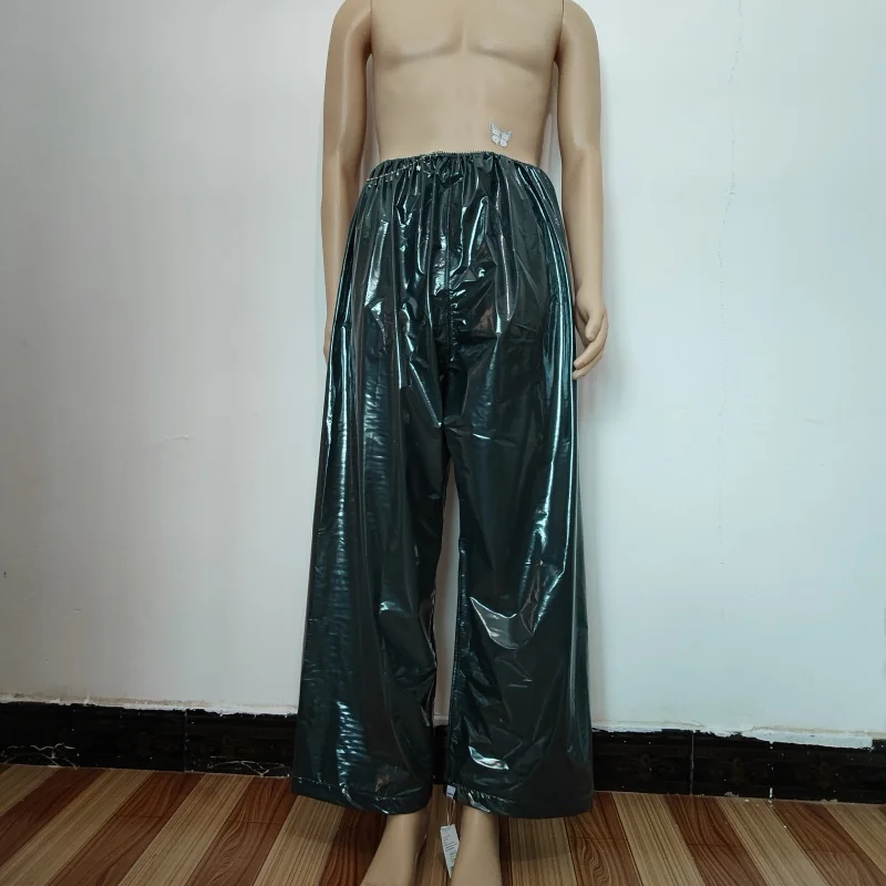

Couple Dance Outdoor Sports Waterproof TPU Plastic Pants, Sexy Man Smooth Casual Loose Soft Silent Leak Proof ABDL Diaper Pants