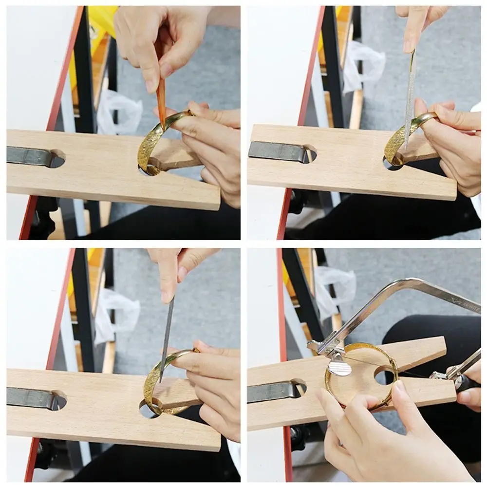 Multipurpose V-Slot Workbench Wooden Clamp Adjustable Portable Jewelry Clamp Tool Hardwood Jeweler Table Clamp Watch Repair