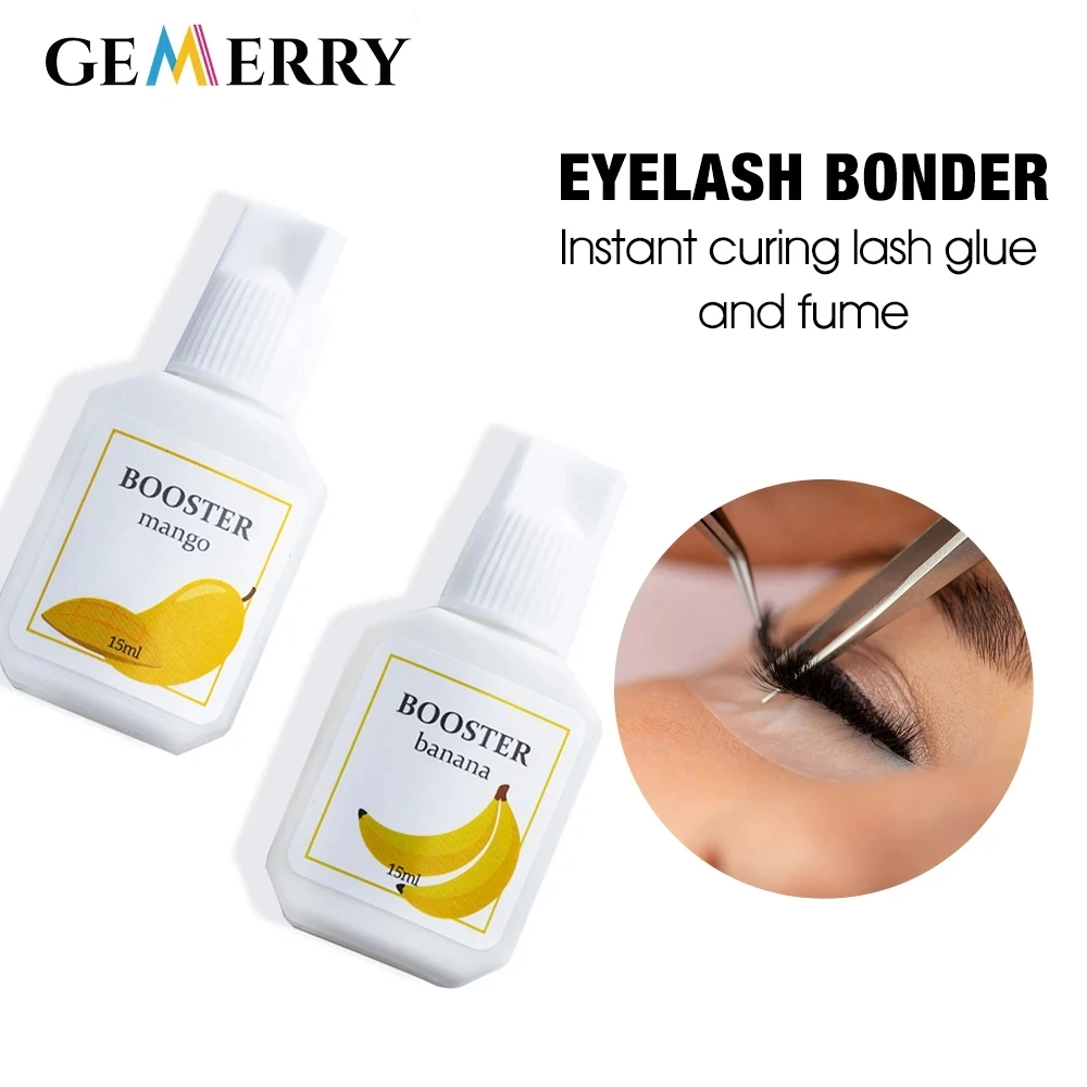 15ml Original Sky Booster Mango/Banana Eyelash Glue Super Bonder Lash Glue Primer Clear Scented Accelerated Dry Made in Korea