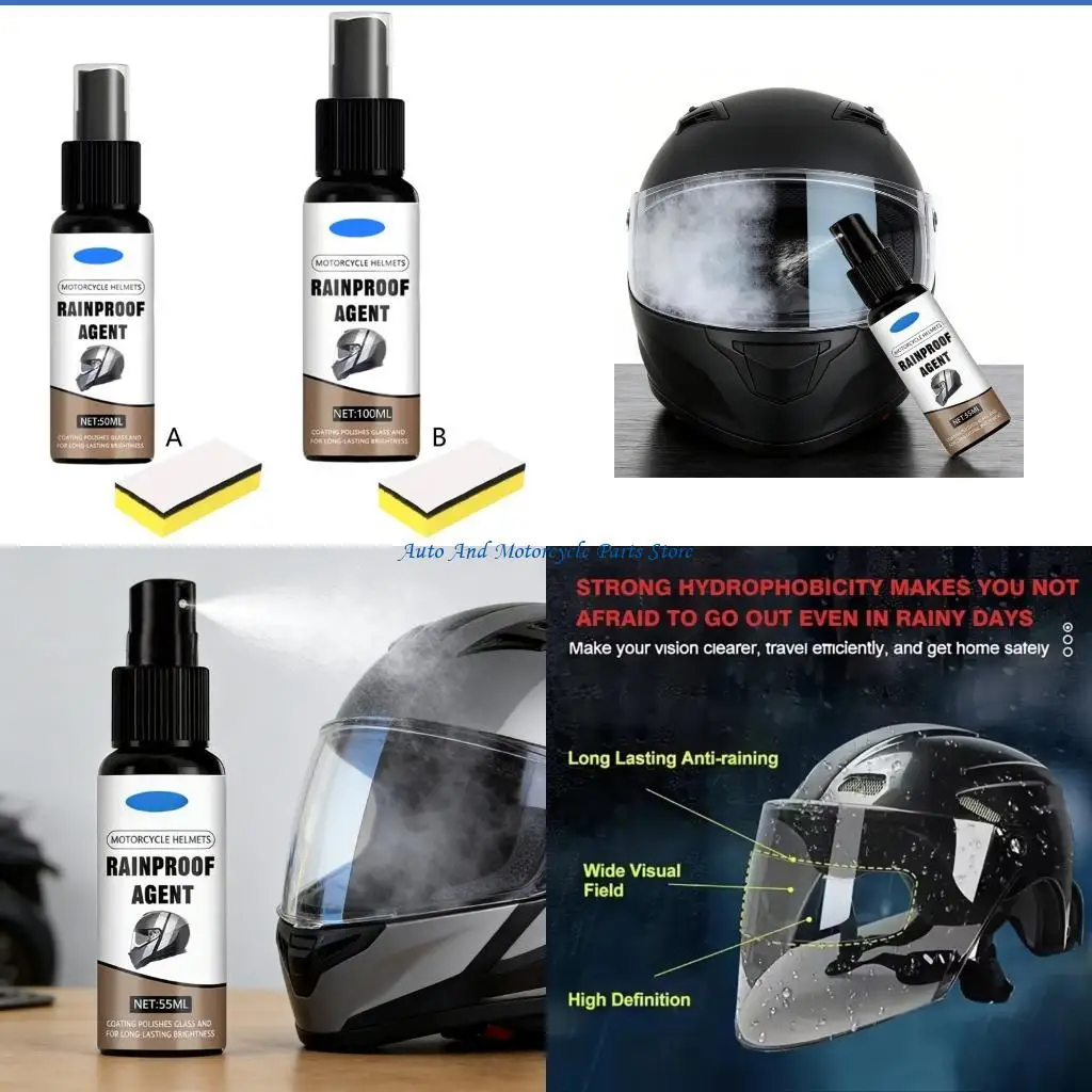 

P9FD All Weather Helmet Sprays Night Use Ensuring Clear View In & Fog Conditions Easy to Use for Motorcycle Helmets