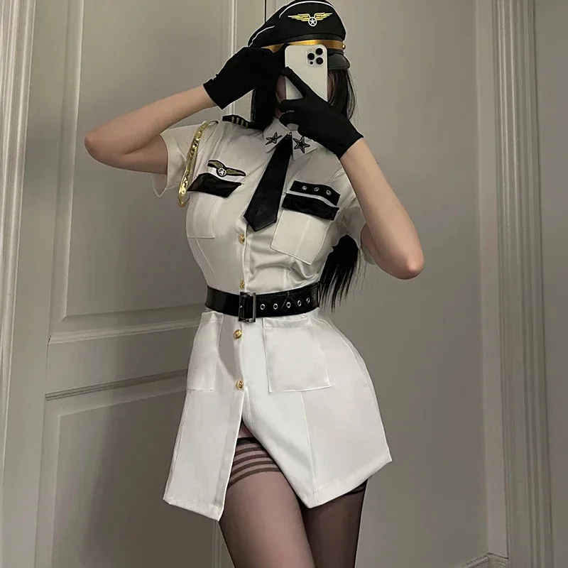 زي ضابط شرطة مثير للنساء، فستان حفلات أنيق للهالوين والكرنفال، زي تنكري، مجموعة ملابس داخلية رائعة،