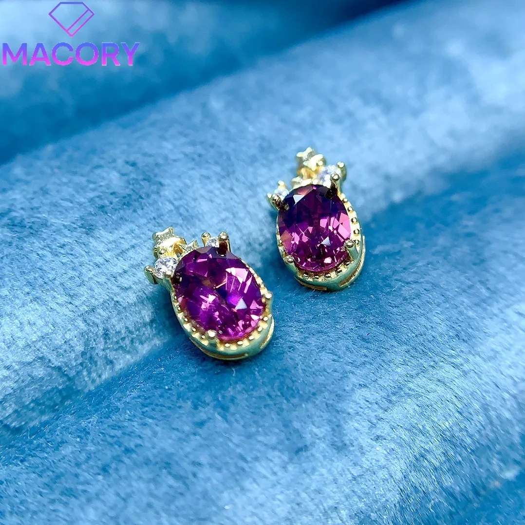 

Original 925 silver natural garnet earrings ladies free shipping brand luxury imitation 2024 fashion ladies gems.