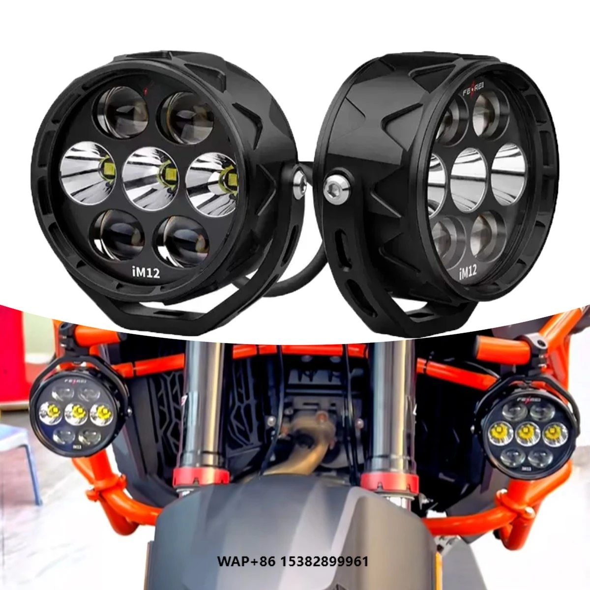 

2025 Super Bright 120W Front Auxiliary LED Fog Light Kit IP68 Waterproof Motorcycle Spotlights for Motorcycle 1200 Gs