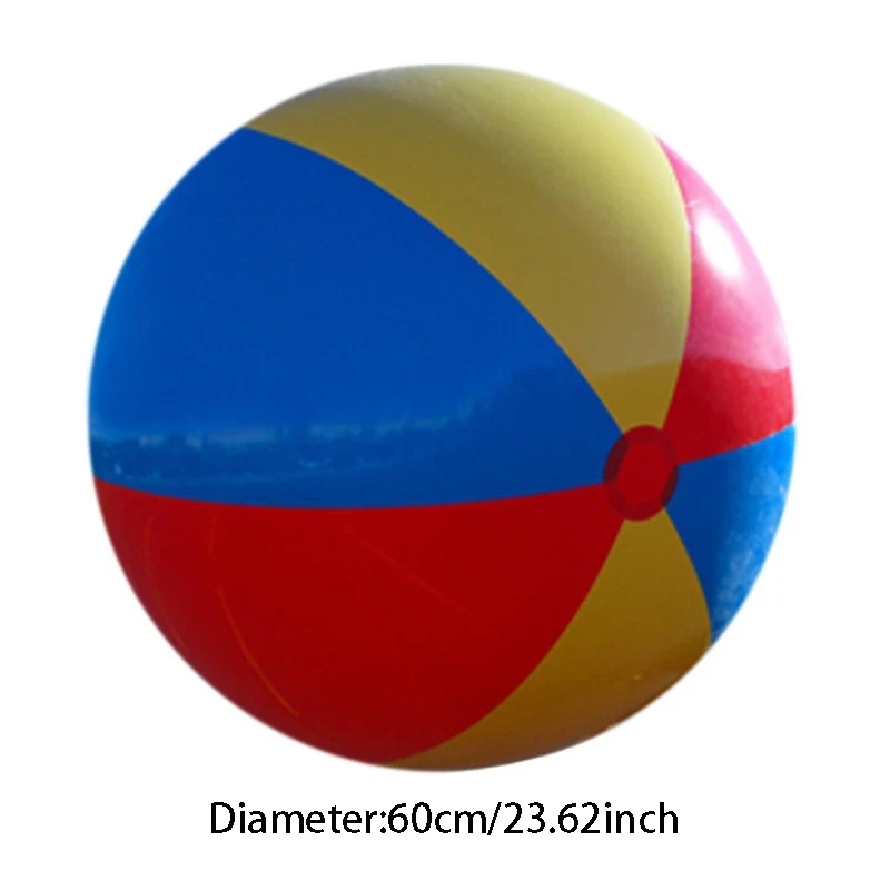 1 قطعة كرة قابلة للنفخ من مادة PVC بقطر 23.62 بوصة مناسبة للأنشطة الخارجية للعب على شواطئ الأراضي العشبية #2