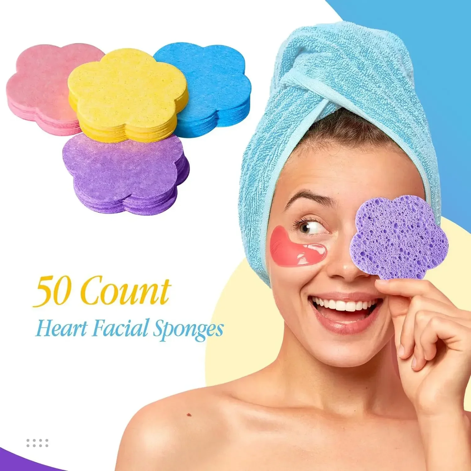 Tampone di compressione riutilizzabile spesso in spugna per il viso in cellulosa naturale per la rimozione del trucco dell'applicazione della maschera esfoliante profonda