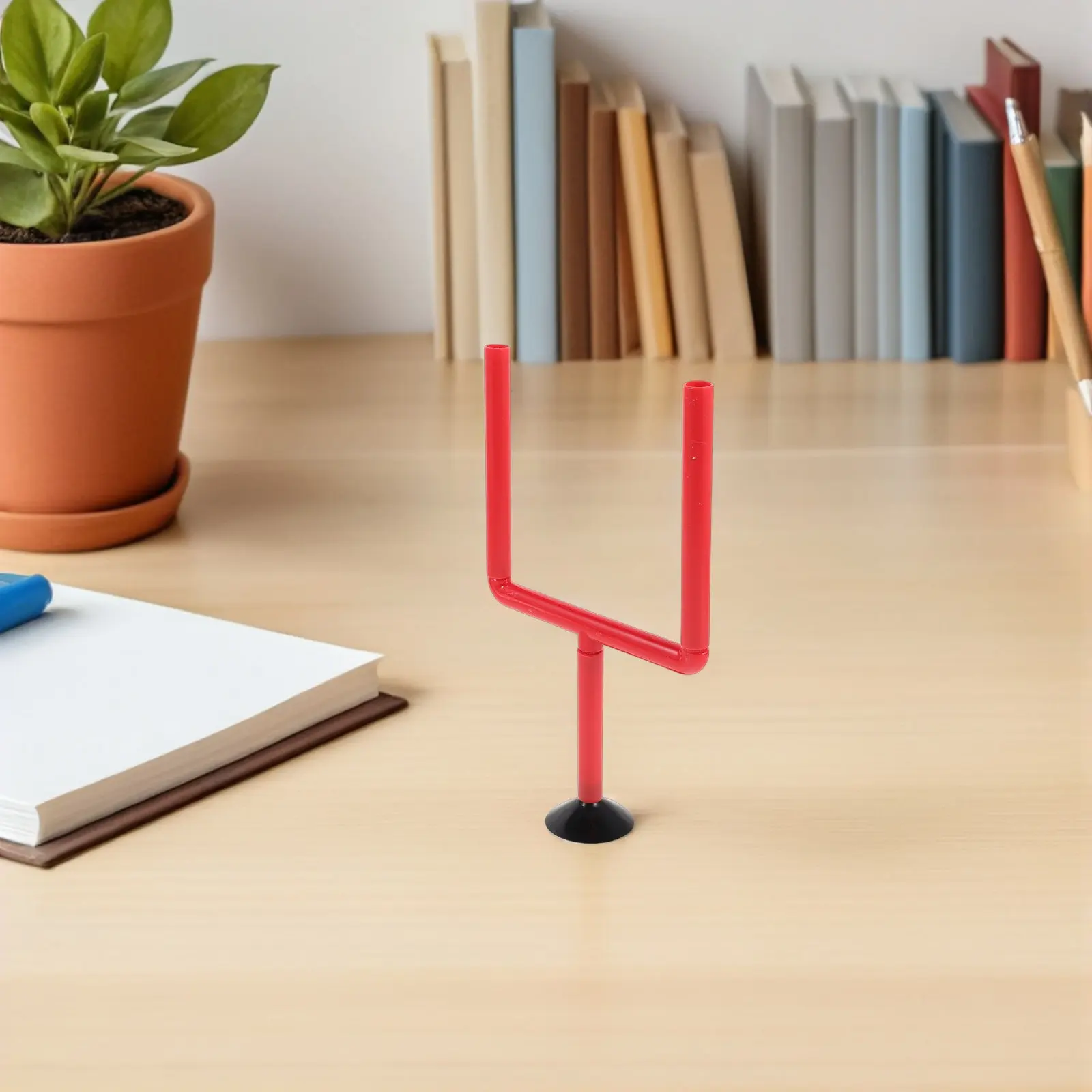 

4Pcs Tabletop Football Goal Post Set Red Portable Mini Football Goal Accessories Easy Installation for Indoor Outdoor