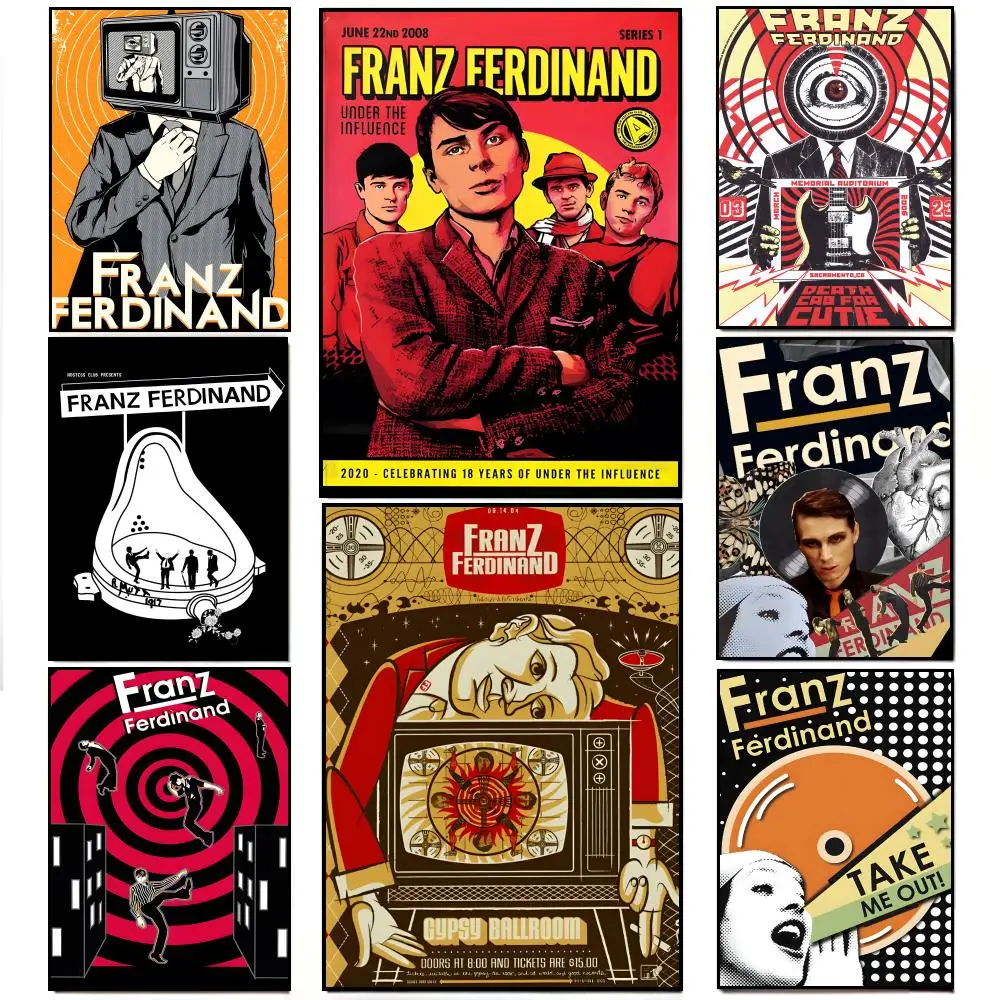 british rock band merch F-Franz Ferdinand Poster HD  Waterproof Wall Sticker Bar Living Room Decor Gift