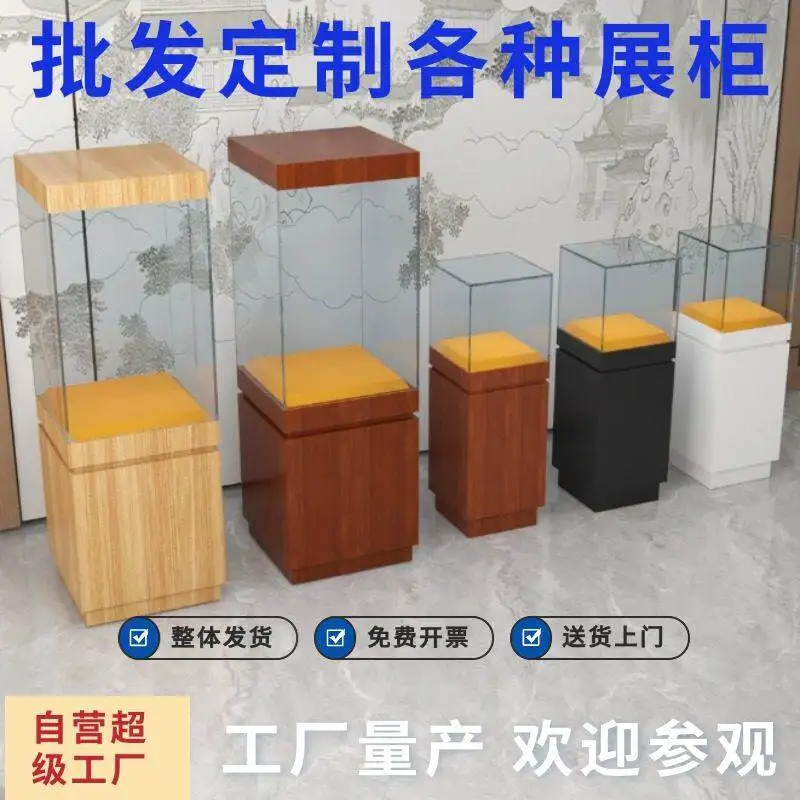 Museum Display Cabinet Antique Porcelain Jewelry Counter Stone Statue Cabinet Exhibition Cabinet Exhibition Stand Cultural Relic