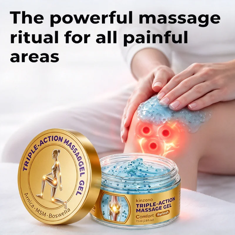 Triple Action Massage Gel Relief Muscle Joint Discomfort Natural Arnica MSM Boswellia Soothe Muscle Joint Body Care Cream 75ml