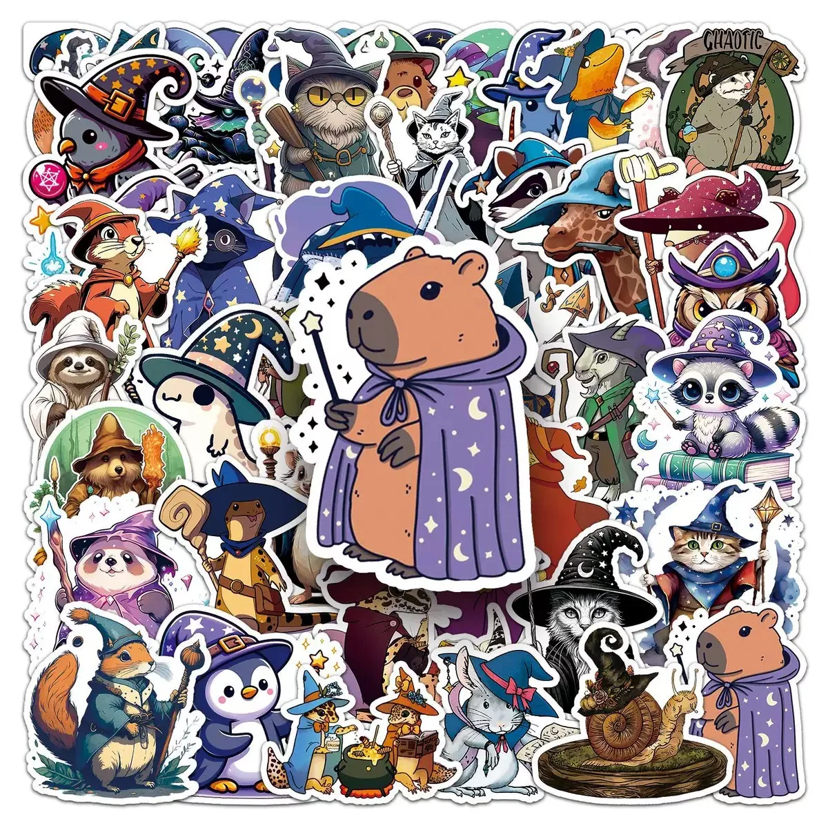 

10/50PCS Cute Gothic Magic Witch Animals Stickers Wizard Graffiti Stickers DIY Phone Laptop Waterproof Funny Sticker Kids Toys