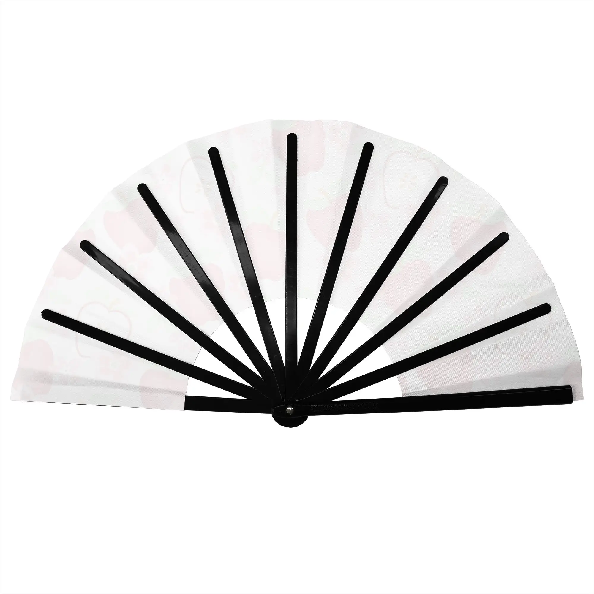 Watercolor Pink Apple  Flowers  Stylish Hand Fan  Men Seamless Pattern Printed Polyester Fan Vintage For Dancing Gift