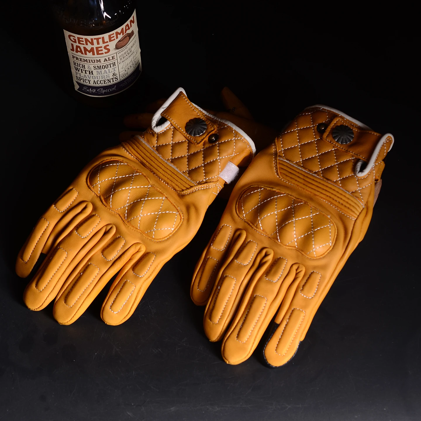 

Men‘s Real Leather Thermal Motorcycle Protection Gloves Full Finger Motobike Driving Racing Outdoor Biker Touch Screen Gloves