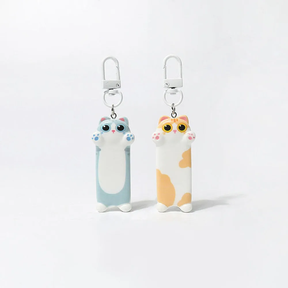 New Style Cute Cat Please Hug Keychain Kawaii Mobile Phone Pendant Casual Anti-loss Keyrings Headset Chains Bag Accessories Gift