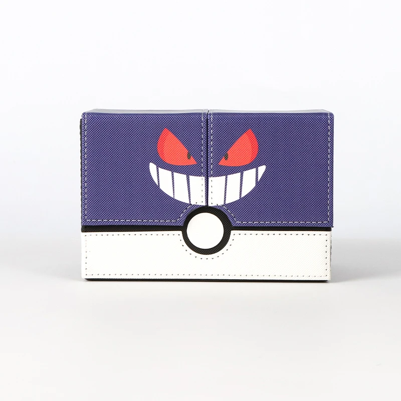 New Cartoon PTCG Gengar Squirtle Collection Board Game Card Storage Box High Capacity Card Box Can Store 200+ Cards Toy