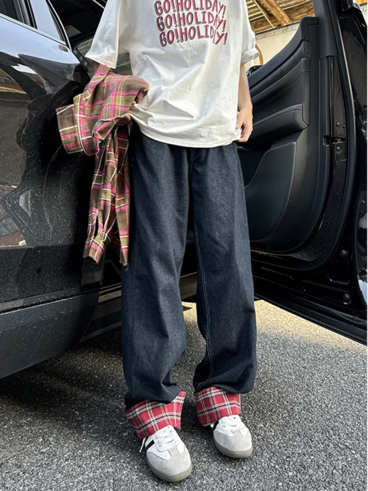 Jeans Retro Americanos com Cor - Streetwear Brand Jeans avaliação e preço