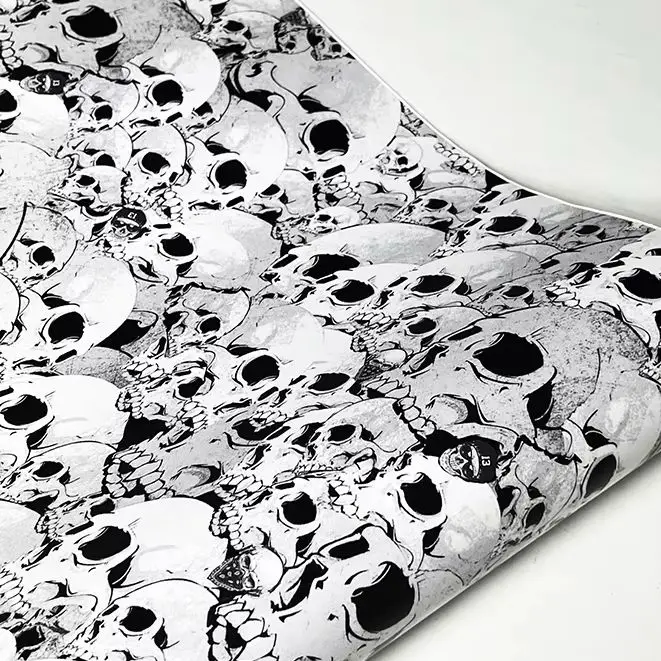 Totenkopf-Aufkleber Graffiti PVC-Vinylfolie mit Luftkanälen Selbstklebend DIY Auto Motorrad Möbel Dekorationsaufkleber