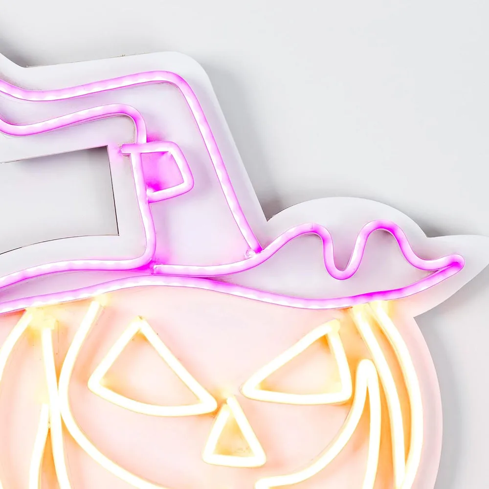 Halloween Pumpkin Neon Sign Decorations Neon Led Lighted Signage For Outdoor,garden And Indoor Neon Sign Wall Décor,Party,gift