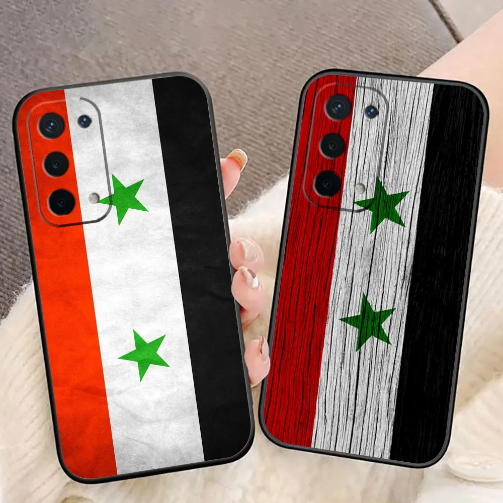 S-Syrian Flag Phone Case For OPPO A98 A94 A93 A92 A78 A76 A74 A73 A71 A60 A58 A57 A55 A54 A53 A38 A31 A17 A16K A16 A15 A19 Case