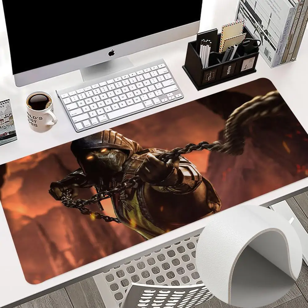 

M-Mortal K-Kombat Mouse Pad 900x400mm Keyboard PC Desk Pads HD Printing Computer Double Sided Leather Non-slip 700x300xmm PU Mou