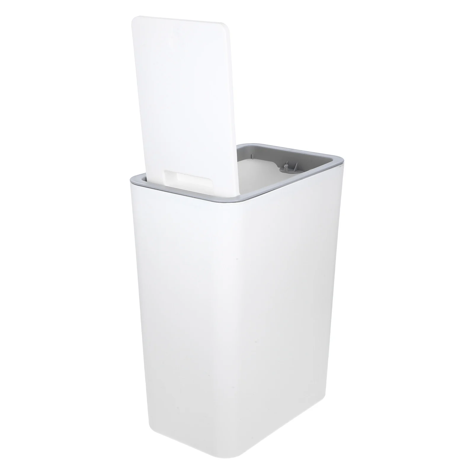 

Plastic Trash With Lid Bedroom Bathroom Garbage Bin Compact Bedroom Trashcan Waste Basket For Home Office Use