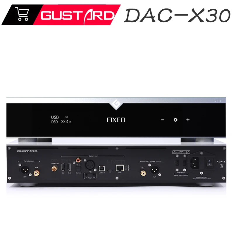 Gustard DAC-X30 Digital Music Audio Decoder Network Streaming Player ES9039SPROX4 DAC Support ROON Airplay UPnP NAA DSD512 X30