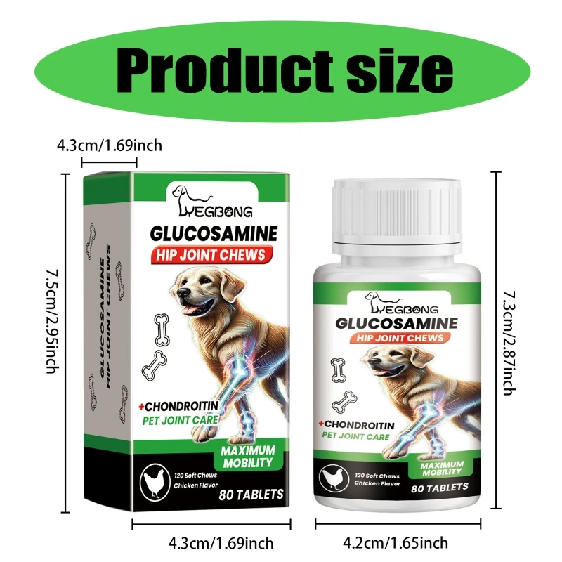 Dog Joint Care Supplements 80 Tablets Mobility Relieve Joint Hip Support