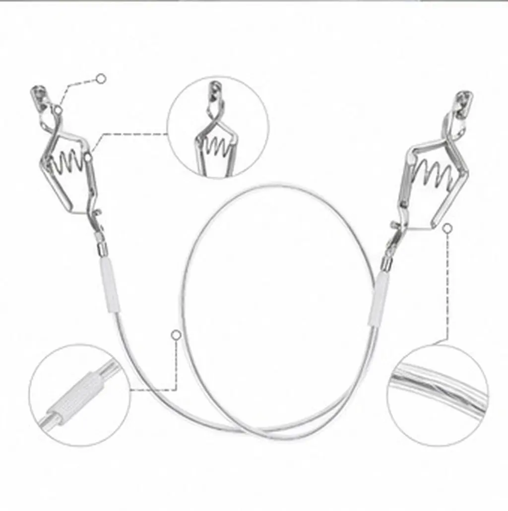 Stainless Steel Fencing Foil Wire Clamp for Body Cord Head Line Secure Connection Anti-Wear Impact-Resistant Comfort Fit