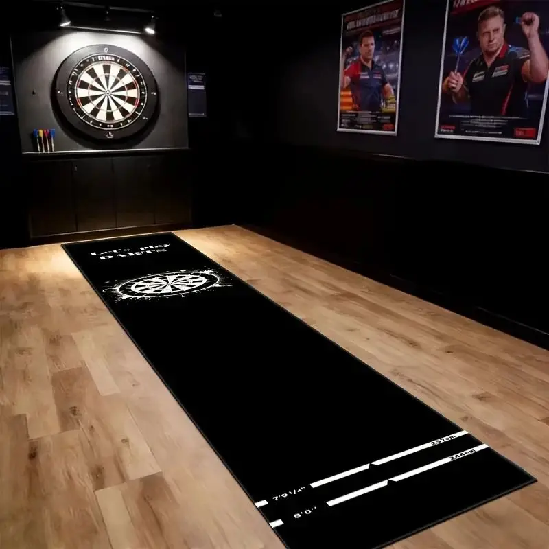 VIKAMA Non-Slip Dart Board Mat Wear-Resistant Throw Line Carpet Training Floor Protector for Game Room Bar Home Decor