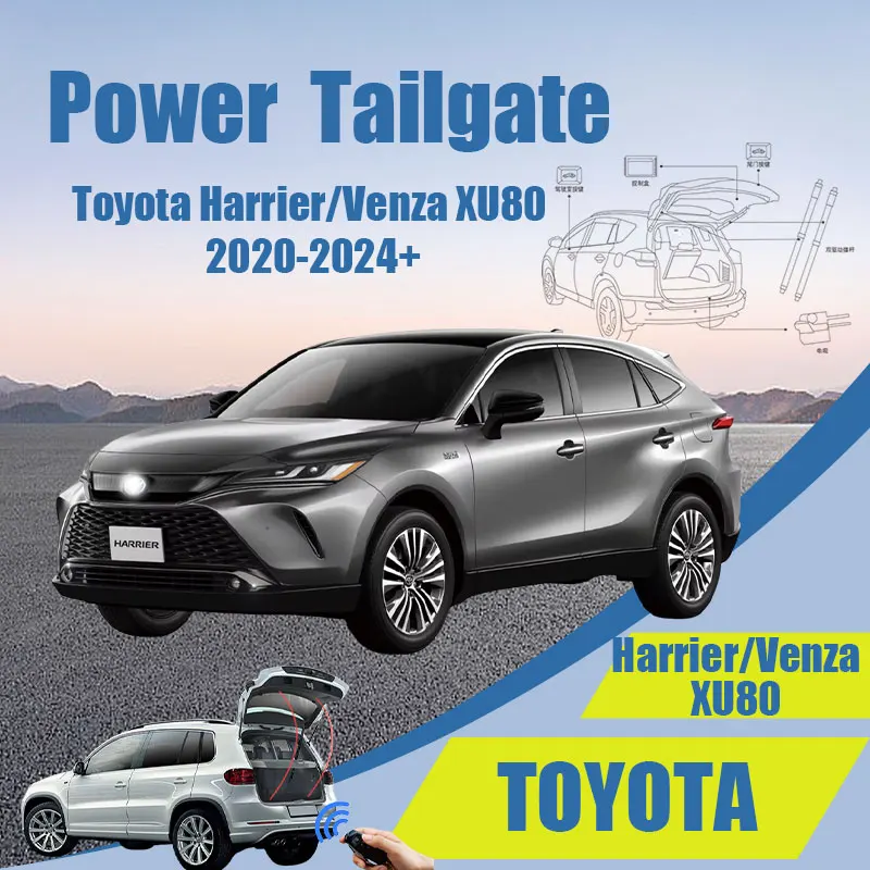 

Для Toyota Harrier/Venza XU80 2020-2024 + автомобильная электрическая задняя дверь, модифицированная автоматическая интеллектуальная автоматическая подъемная дверь