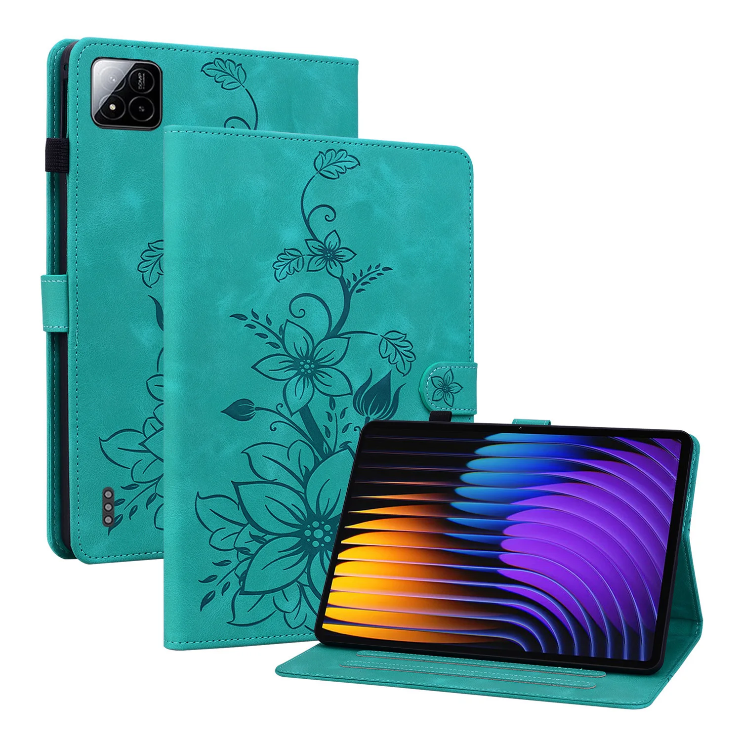 

Роскошный универсальный чехол из искусственной кожи для официального Xiaomi Pad 7 Pro 2024, 11,2 дюйма, регулируемый чехол-подставка с держателем для ручек, противоударный