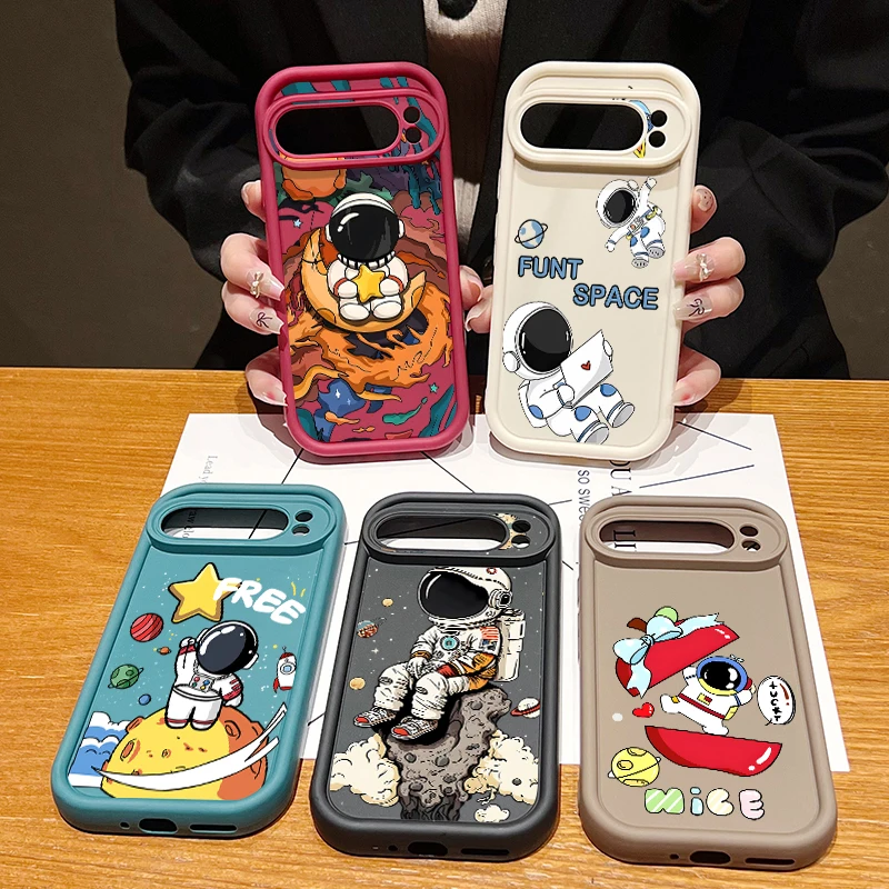 Cartoon Astronaut Print TPU Phone Case For Google Pixel 10 8 7 Pro 8A 9A Pixel 9 10 Pro XL Shockproof Soft Silicone Back Cover view 6