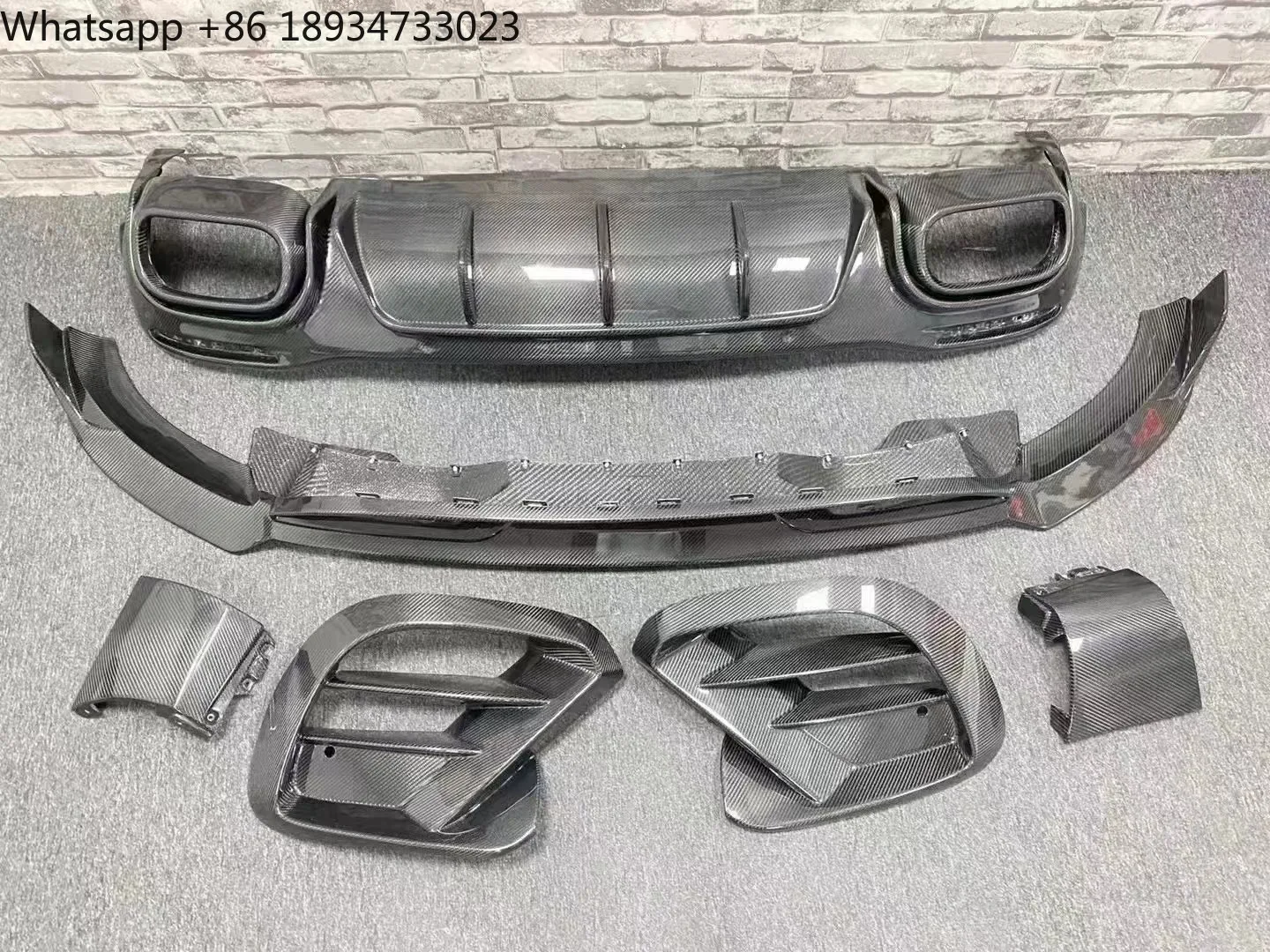 Carbon Fiber Body Kit for Mercedes Benz GLE63 GLE53 GLE450 W167 Front Bumper Lip Front Canards