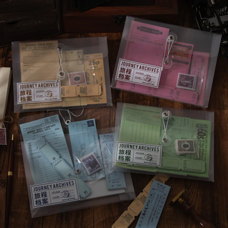140 Blatt Vintage-Farbige Ticket-Materialien Retro-Ticket Junk Journal Scrapbooking Deko-Papier