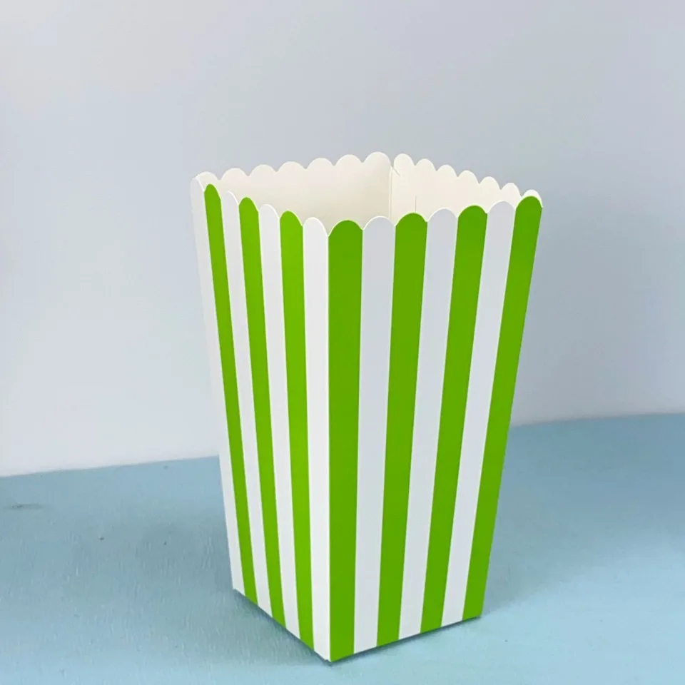 12/36/60/120 stücke Rosa Weiß Streifen Popcorn Boxen Pop Corn Süßigkeiten Bevorzugung Taschen Hochzeit Geburtstag film Party Geschirr Snack Boxen – Detail 9