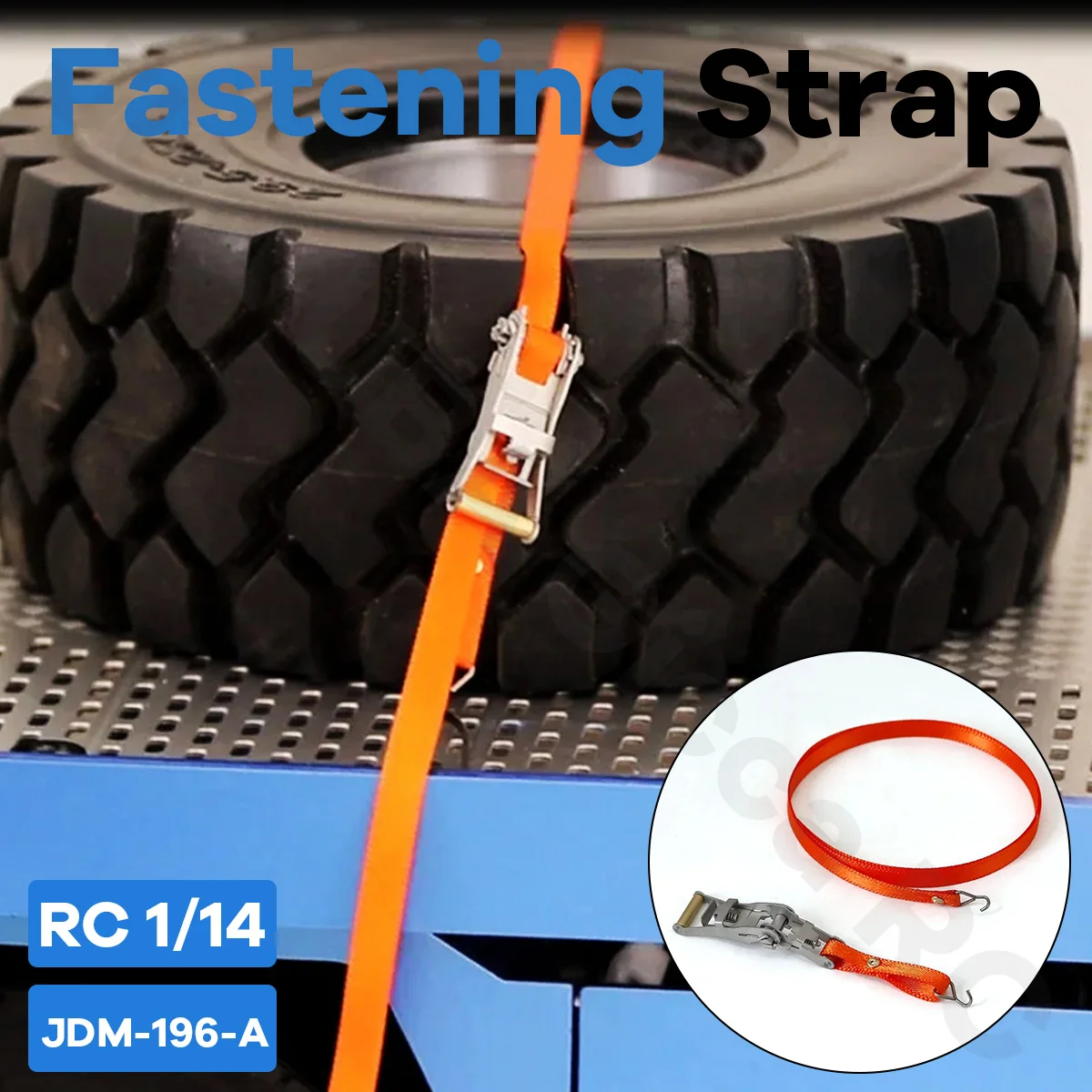 Rope Tightener Fastening Strap Binding Strap Tensioner JDM-196-A Length 39.5CM For 1/14 Tamiyaa RC Truck JDM DIY Toy Model Parts