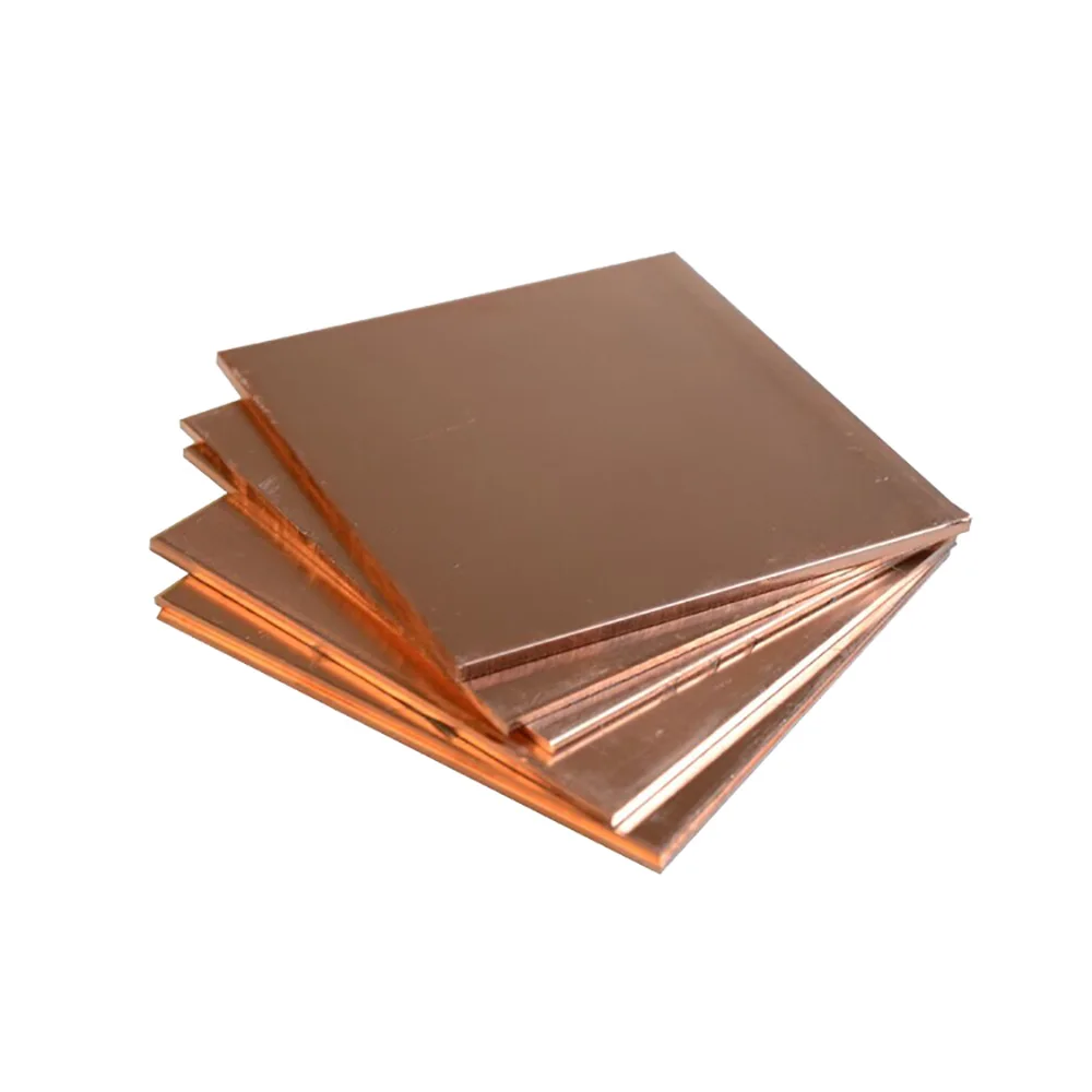 Thick 0.5-6mm 99.9% T2 Purity Copper Metal Sheet Plate Cutting Frame Model Mould DIY Contruction 100x100mm 150x150mm 200x200mm