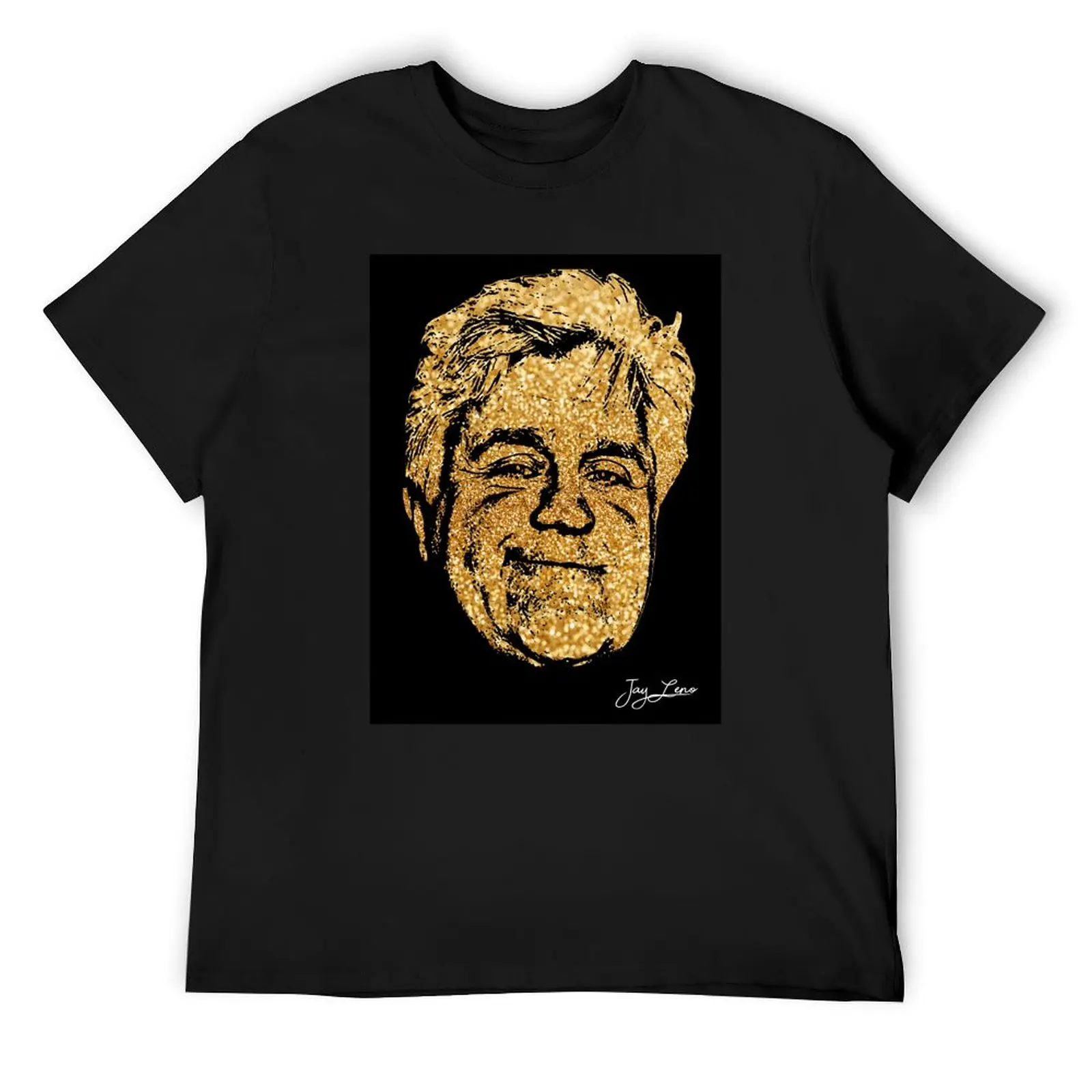 Jay Leno portrait T-Shirt Blouse heavyweights black t shirts for men