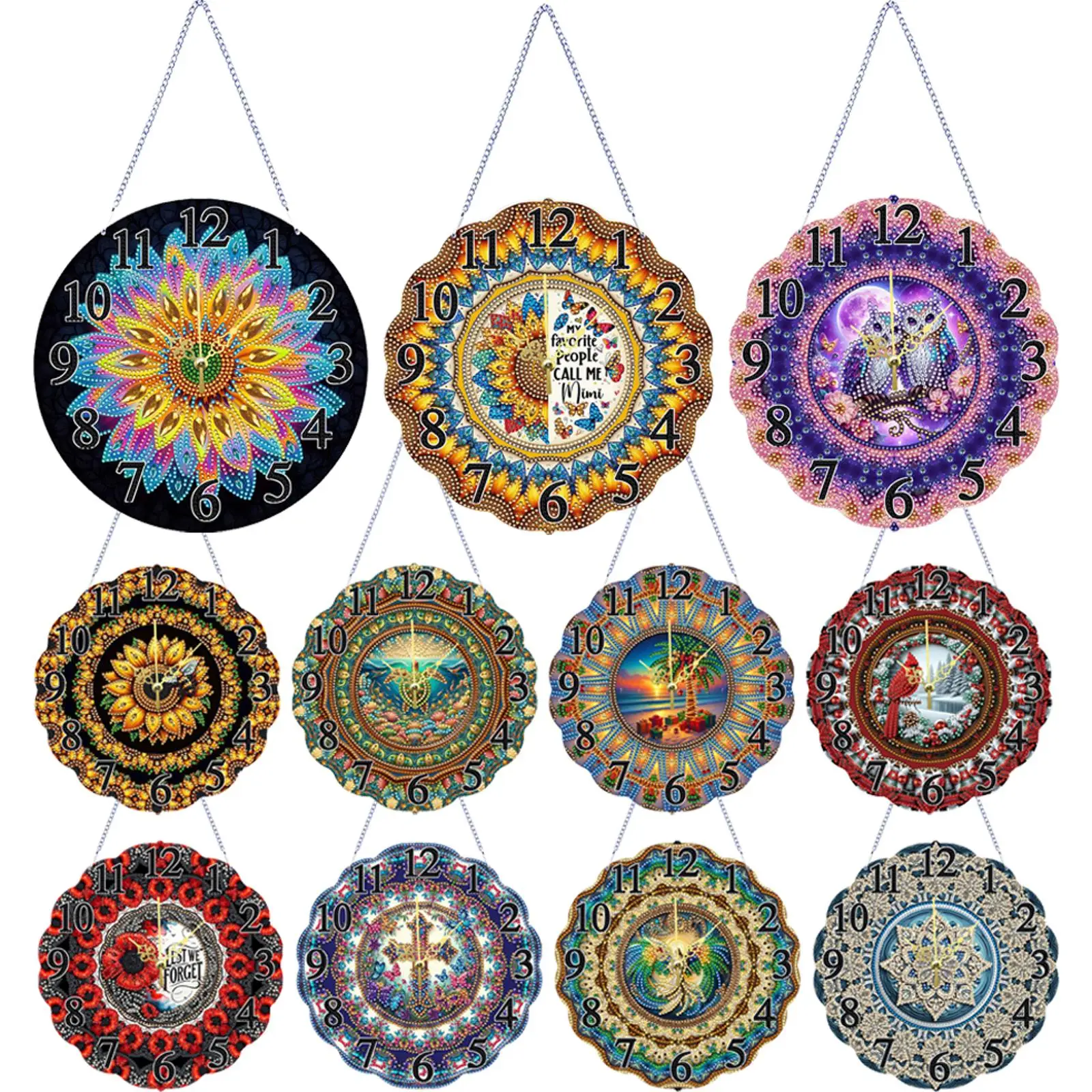 

Special Shape Angel Saint DIY Crystal Diamond Clock Diamond Painting Clock Handicraft Diamond Art Clock Pendants Kit for Desktop